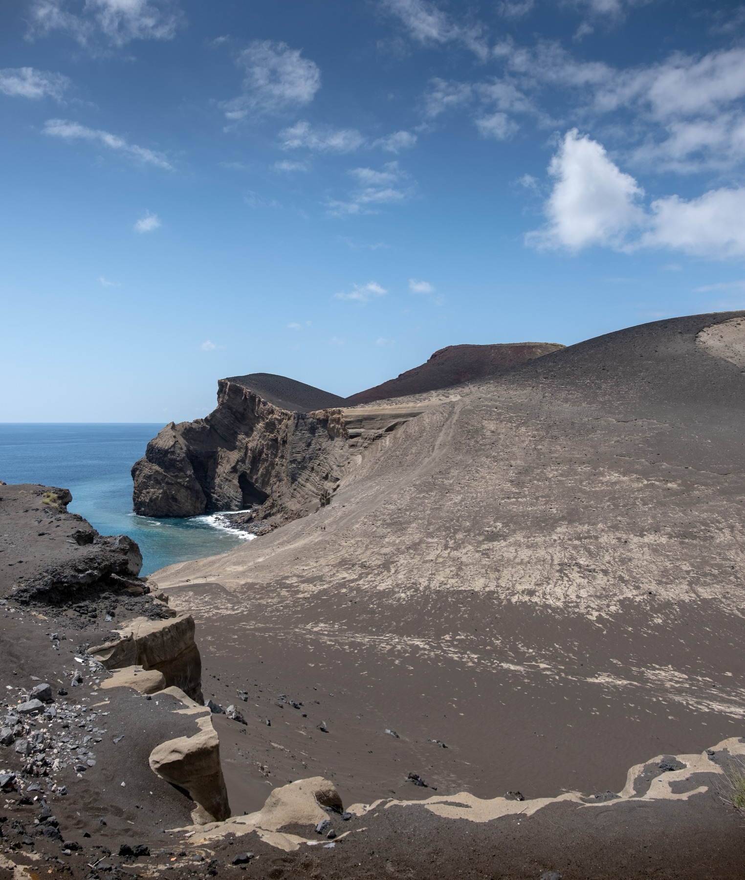 The Capelinhos volcano on the coast of Faial